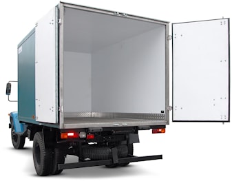 Промтоварный фургон АФПK 3309 ЛЮБАВА (вид сзади)