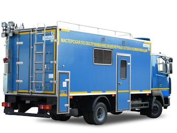 Фургон мастерская АФМ-4371 с краном-укосиной ЛЮБАВА